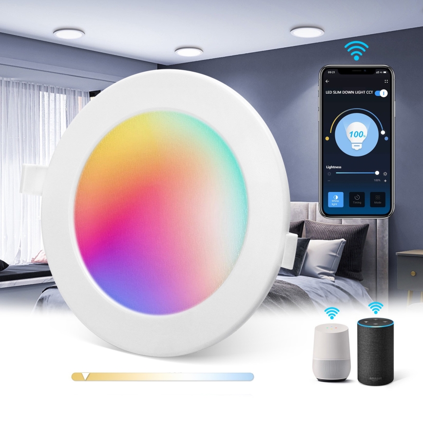 Aigostar - LED RGBW Himmennettävä kupelnové riippuva kattovalaisin MESH Älykäs LED/6W/230V 2700-6500K IP44