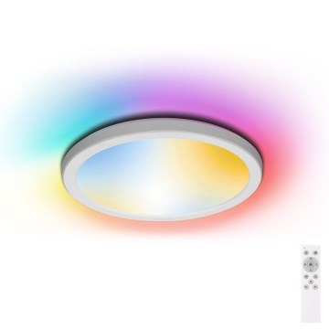 Aigostar - LED RGBW Himmennettävä kylpyhuoneen kattovalaisin LED/18W/230V 3000-6500K halkaisija 30 cm IP44 + kauko-ohjaus