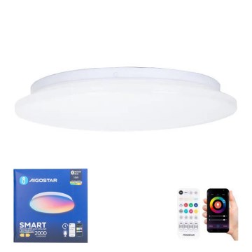 Aigostar - LED RGBW Himmennettävä kylpyhuoneen kattovalaisin MESH Älykäs LED/18W/230V 3000-6500K IP44 + kauko-ohjaus