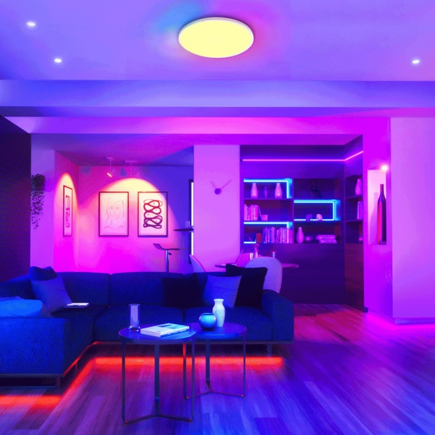 Aigostar - LED RGBW Himmennettävä kylpyhuoneen kattovalaisin LED/24W/230V 3000-6500K halkaisija 42 cm IP44 + kauko-ohjaus