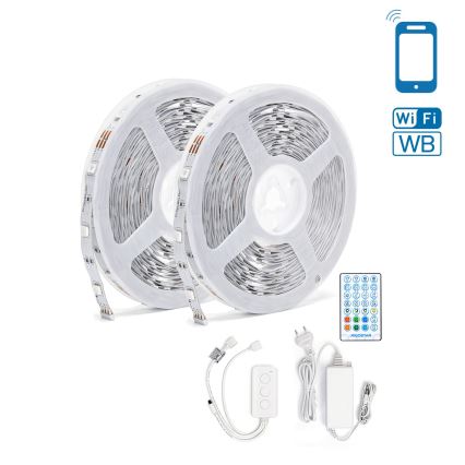 Aigostar - LED RGBW Himmennettävä nauha LED/48W/12V 2x7,5 m Wi-Fi