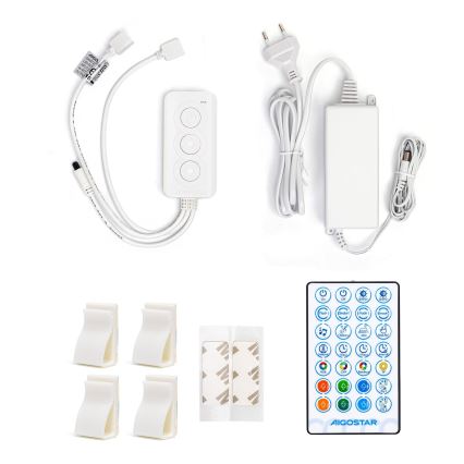 Aigostar - LED RGBW Himmennettävä nauha LED/48W/12V 2x7,5 m Wi-Fi