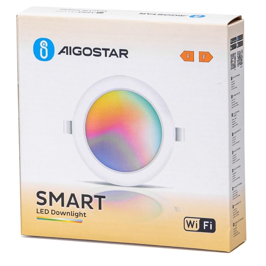 Aigostar - LED RGBW Himmennettävä riippuva kattovalaisin LED/9W/230V 2700-6500K halkaisija 14,5 cm Wi-Fi