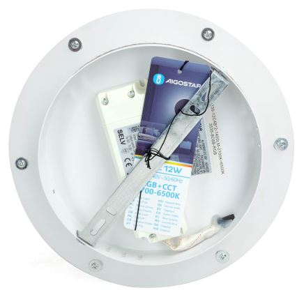 Aigostar - LED RGBW Himmennettävä seinävalaisin MESH Älykäs LED/12W/230V 2700-6500K valkoinen + kauko-ohjaus