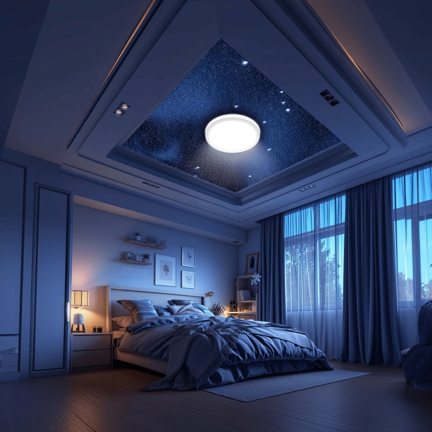 Aigostar - LED RGBW Himmennettävä kylpyhuoneen kattovalaisin MESH Älykäs LED/24W/230V 3000-6500K IP44 + kauko-ohjaus