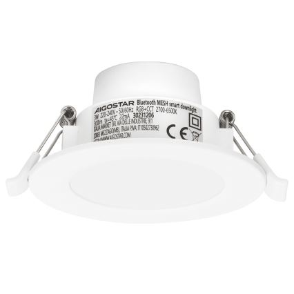 Aigostar - LED RGBW Himmennettävä kylpyhuoneen kattovalaisin MESH Älykäs LED/3W/230V 2700-6500K IP44