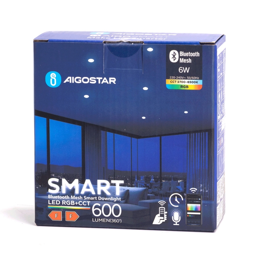 Aigostar - LED RGBW Himmennettävä kupelnové riippuva kattovalaisin MESH Älykäs LED/6W/230V 2700-6500K IP44