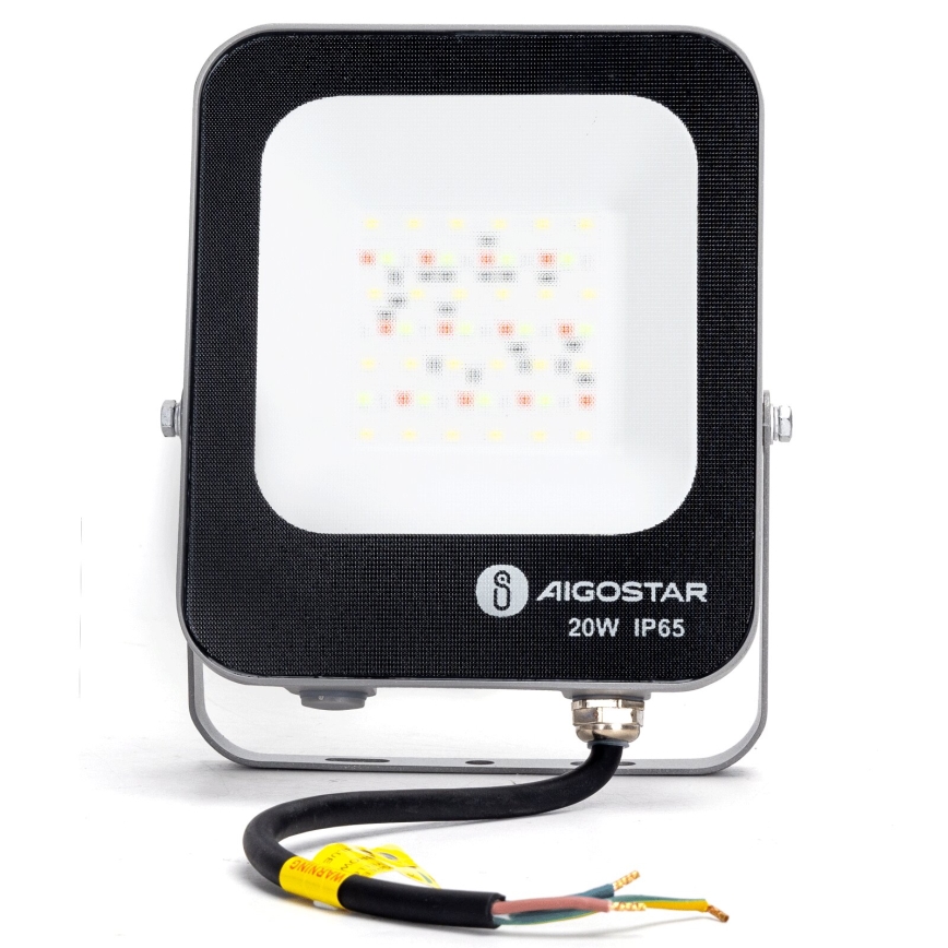 Aigostar - LED RGBW Himmennettävä kohdevalo MESH Älykäs LED/20W/230V 6500K IP65 + kauko-ohjaus
