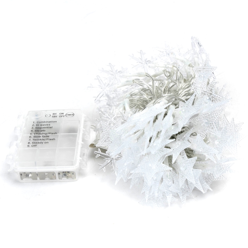 Aigostar - LED RGBY ulkokäyttöön tarkoitettu jouluköynnös 100xLED/8 toimintoa 3xAA 10m IP44 tähdet