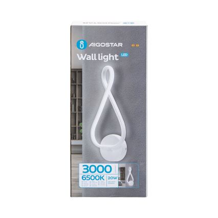 Aigostar - LED-seinävalaisin LED/20W/230V 6500K valkoinen