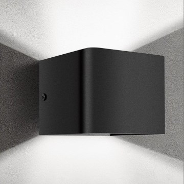Aigostar - LED-seinävalaisin LED/5,5W/230V 10x10 cm musta