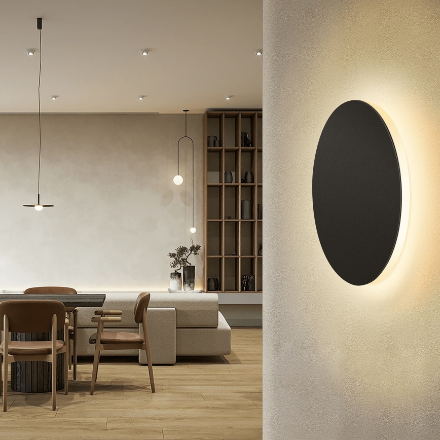 Aigostar - LED-seinävalaisin LED/6,5W/230V 3000K 18 cm musta