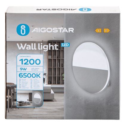 Aigostar - LED-seinävalaisin LED/9W/230V 6500K valkoinen