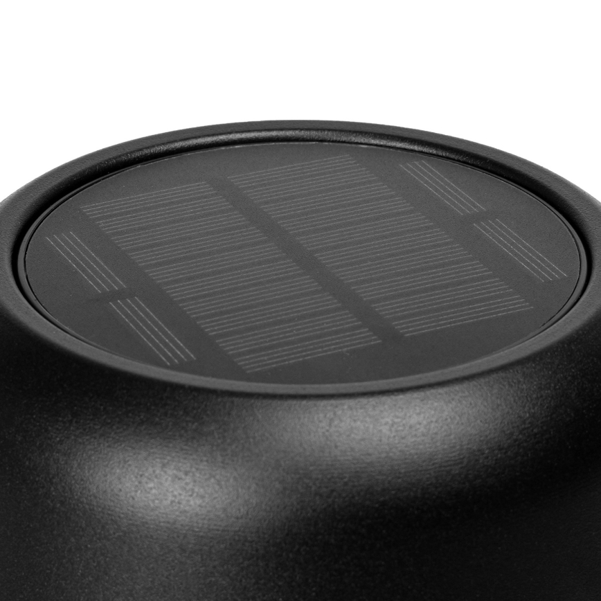 Aigostar - LED Solar himmennettävä ladattava pöytävalaisin LED/3W/5V 2200mAh musta IP54