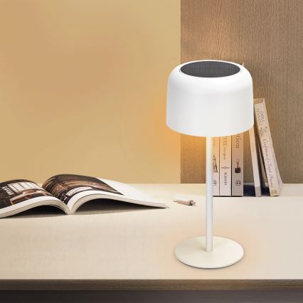 Aigostar - LED Solar himmennettävä ladattava pöytävalaisin LED/3W/5V 2200mAh valkoinen IP54