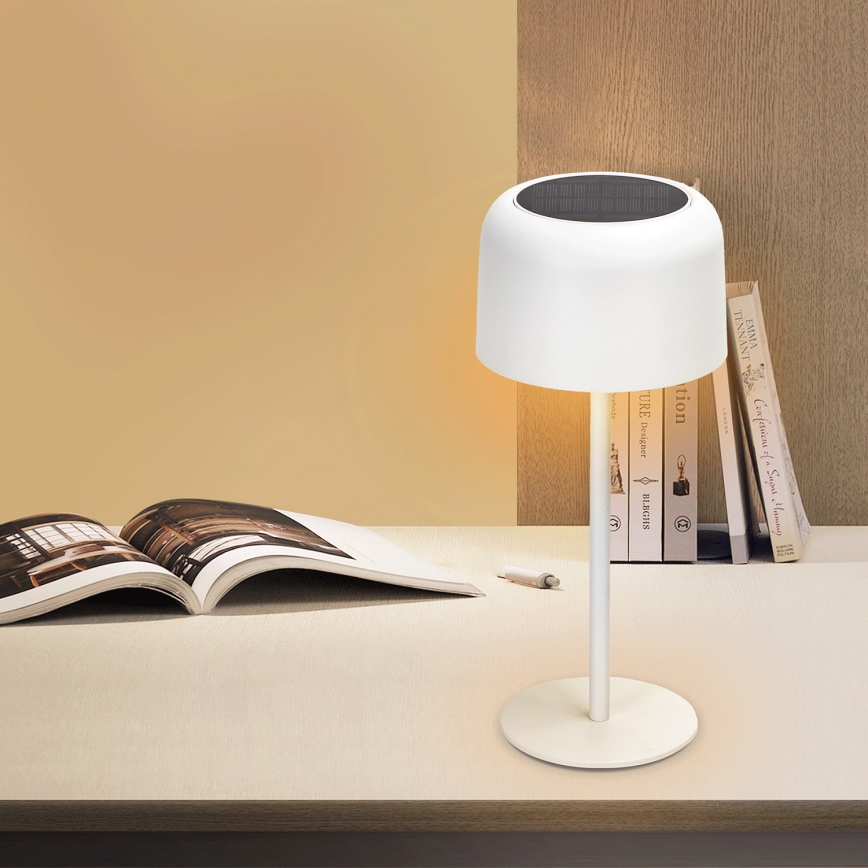 Aigostar - LED Solar himmennettävä ladattava pöytävalaisin LED/3W/5V 2200mAh valkoinen IP54