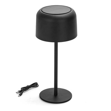 Aigostar - LED Solar himmennettävä ladattava pöytävalaisin LED/3W/5V 2200mAh musta IP54