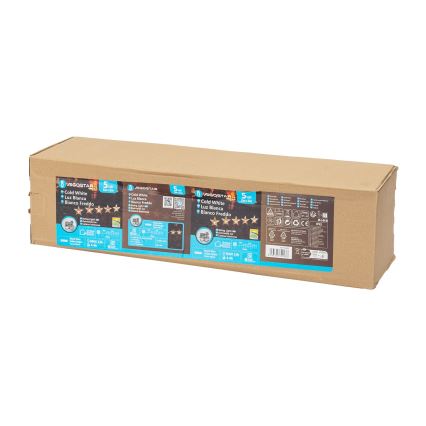 Aigostar - LED Solar Joulu kevyt LED/0,054W/1,2V 1m IP65 kylmänvalkoinen