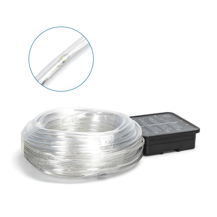Aigostar - LED Solar Jouluketju 100xLED/8 toiminnot 12m IP65 kylmänvalkoinen