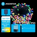 Aigostar - LED Solar Jouluketju 100xLED/8 toiminnot 12m IP65 monivärinen