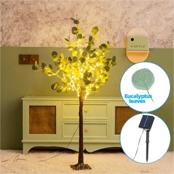 Aigostar - LED Solar koriste 285xLED/3,8m IP65 lämpimänvalkoinen eukalyptus