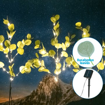 Aigostar - LED Solar koriste 60xLED/3,5m IP65 lämpimänvalkoinen eukalyptus