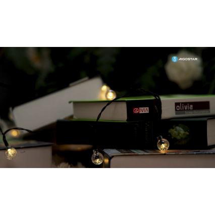 Aigostar - LED Solar koristeellinen ketju 50xLED/8 toiminnot 12m IP65 lämpimänvalkoinen