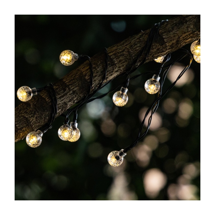 Aigostar - LED Solar koristeellinen ketju 50xLED/8 toiminnot 12m IP65 lämpimänvalkoinen