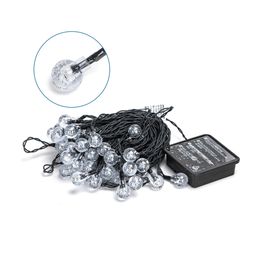 Aigostar - LED Solar koristeellinen ketju 50xLED/8 toiminnot 12m 800 mAh IP65 lämpimänvalkoinen