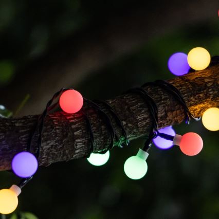 Aigostar - LED Solar koristeellinen ketju 50xLED/8 toiminnot 12m IP65 monivärinen