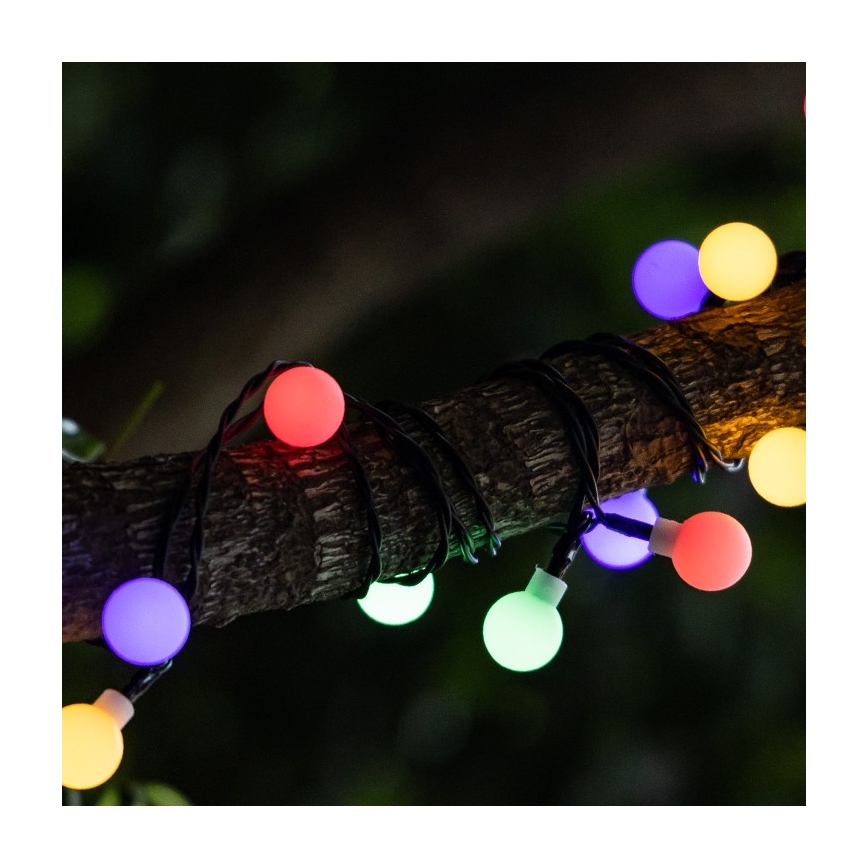 Aigostar - LED Solar koristeellinen ketju 50xLED/8 toiminnot 12m IP65 monivärinen