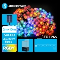 Aigostar - LED Solar koristeellinen ketju 50xLED/8 toiminnot 12m IP65 monivärinen
