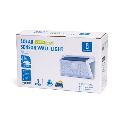 Aigostar - LED-ulkoaurinkovalo anturilla LED/2,4W/5V 1200 mAh IP65
