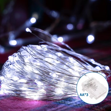 Aigostar - LED-ulkojouluketju 100xLED/8 toiminnot 10,3m IP44 kylmänvalkoinen