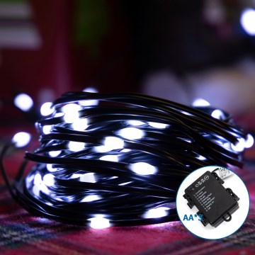 Aigostar - LED-ulkojouluketju 100xLED/8 toiminnot 10,3m IP44 kylmänvalkoinen