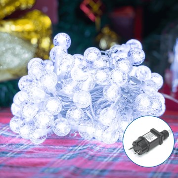 Aigostar - LED-ulkojouluketju 100xLED/8 toiminnot 13m IP44 kylmänvalkoinen