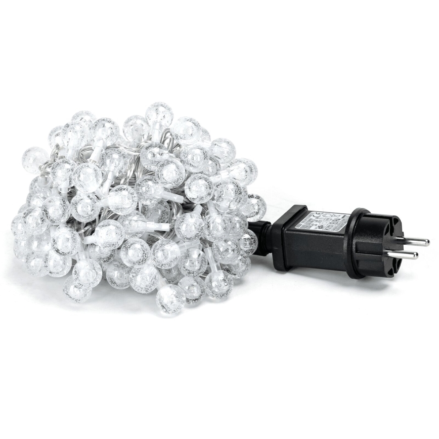 Aigostar - LED-ulkojouluketju 100xLED/8 toiminnot 13m IP44 kylmänvalkoinen