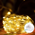 Aigostar -LED-ulkojouluketju 100xLED/8 toiminnot 3xAA 10,3m IP44 lämpimänvalkoinen