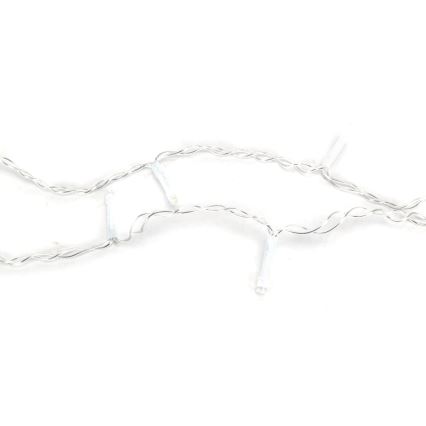 Aigostar-LED-ulkojouluketju 100xLED/8 toiminnot 3xAA 8x0,6m IP44 lämpimänvalkoinen