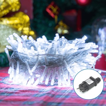 Aigostar - LED-ulkojouluketju 150xLED/8 toiminnot 18m IP44 kylmänvalkoinen