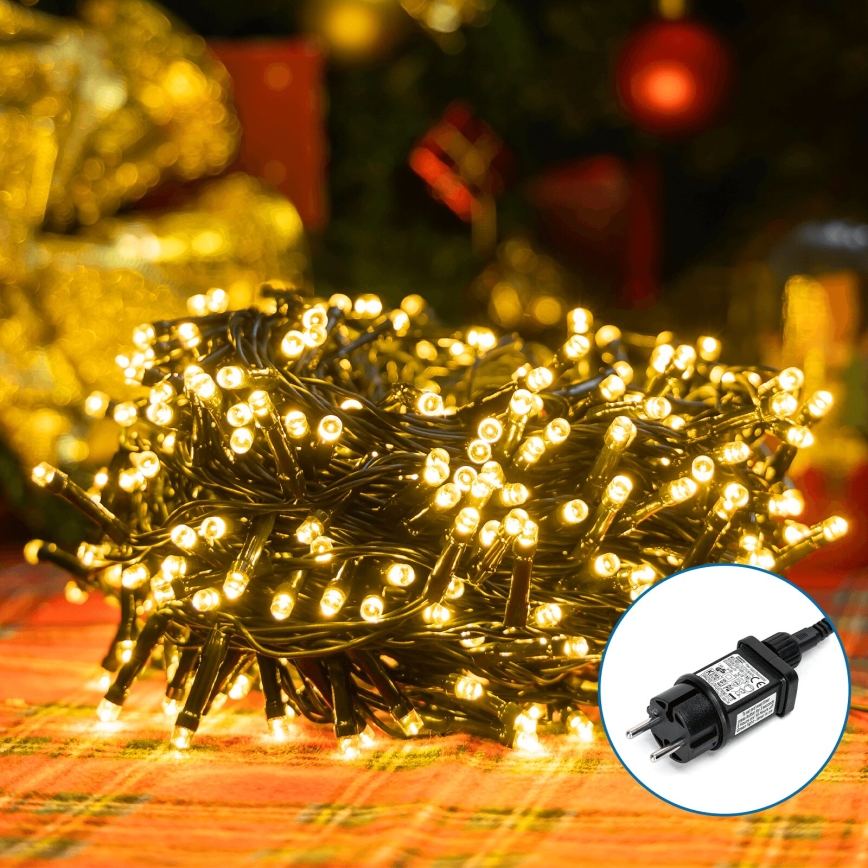 Aigostar - LED-ulkojouluketju 200xLED/8 toiminnot 13m IP44 lämpimänvalkoinen