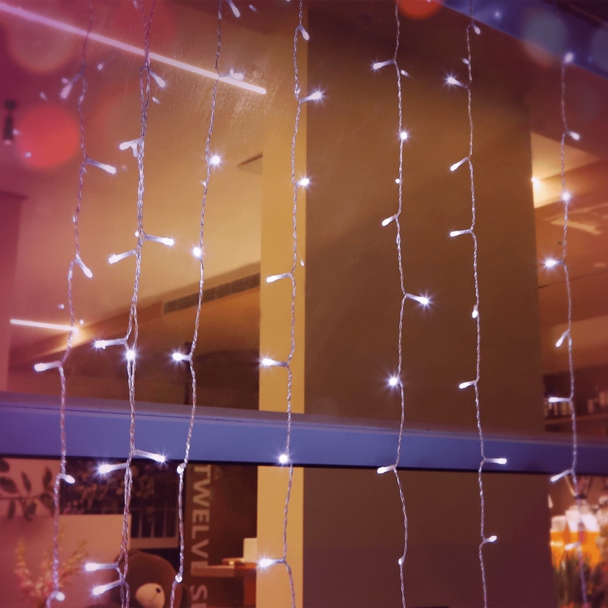 Aigostar - LED-ulkojouluketju 200xLED/8 toiminnot 5x2m IP44 kylmänvalkoinen