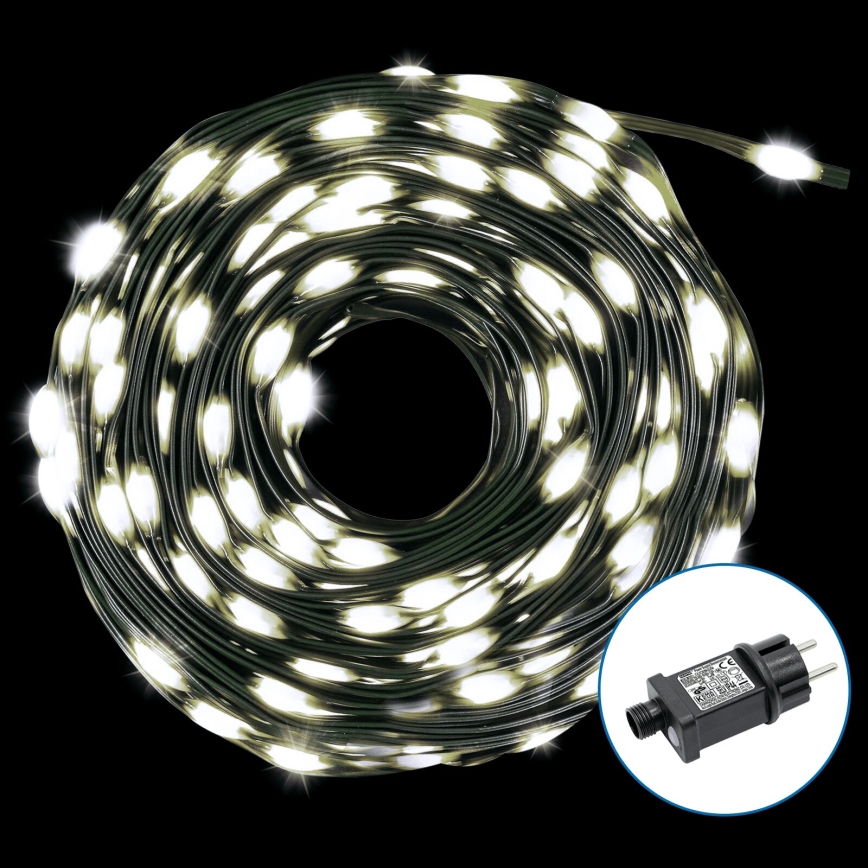 Aigostar - LED-ulkojouluketju 300xLED/8 toiminnot 33m IP44 kylmänvalkoinen