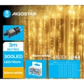 Aigostar - LED-ulkojouluketju 300xLED/8 toiminnot 6x3m IP44 lämpimänvalkoinen