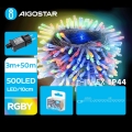 Aigostar - LED-ulkojouluketju 500xLED/8 toiminnot 53m IP44 monivärinen