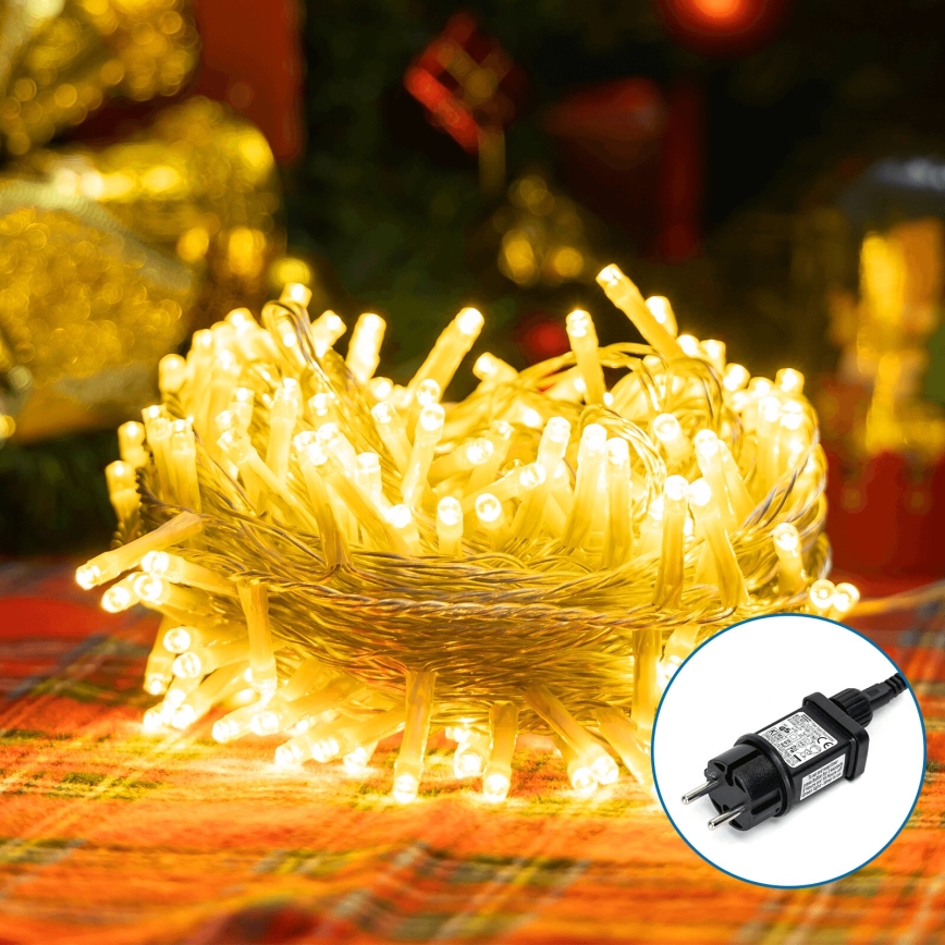 Aigostar - LED-ulkojouluketju 50xLED/8 toiminnot 8m IP44 lämpimänvalkoinen