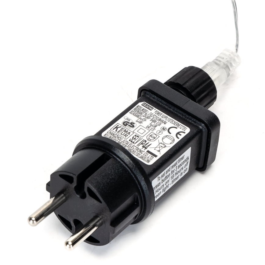 Aigostar - LED-ulkojouluketju 50xLED/8 toiminnot 8m IP44 lämpimänvalkoinen