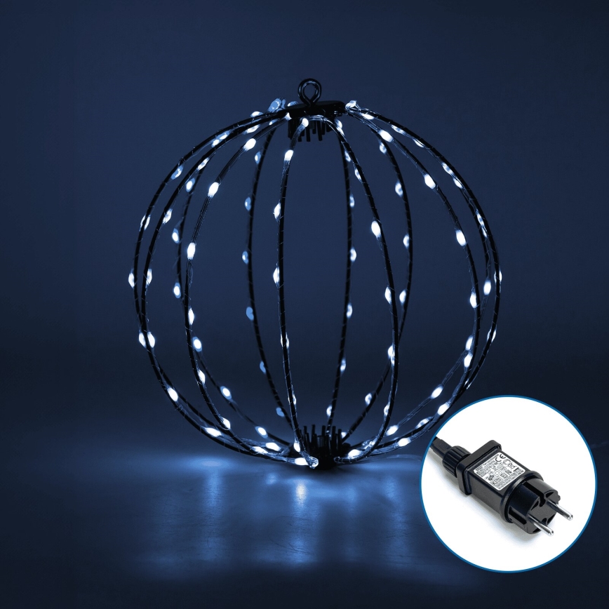 Aigostar - LED-ulkojoulukoriste 3,6W/230V pallo 30cm IP44 kylmänvalkoinen