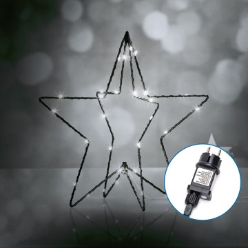 Aigostar - LED-ulkojoulukoriste 3,6W/230V tähti 30cm IP44 kylmänvalkoinen