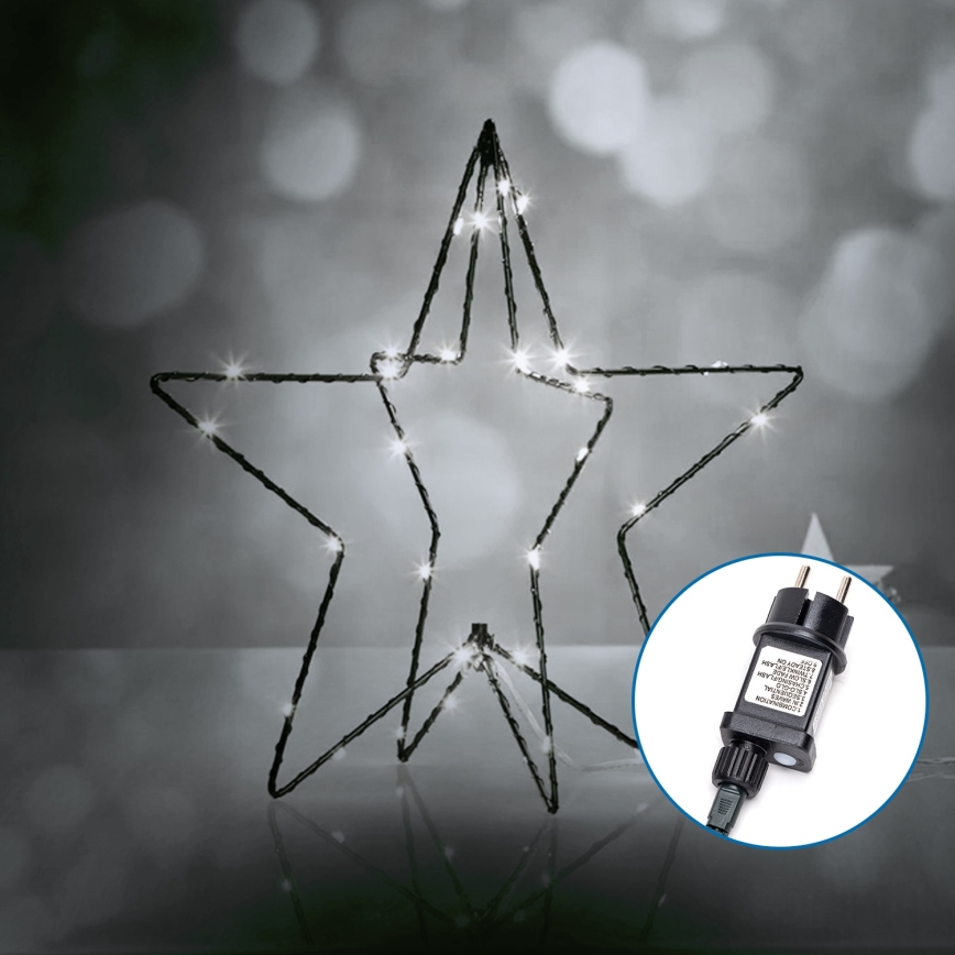 Aigostar - LED-ulkojoulukoriste 3,6W/230V tähti 30cm IP44 kylmänvalkoinen